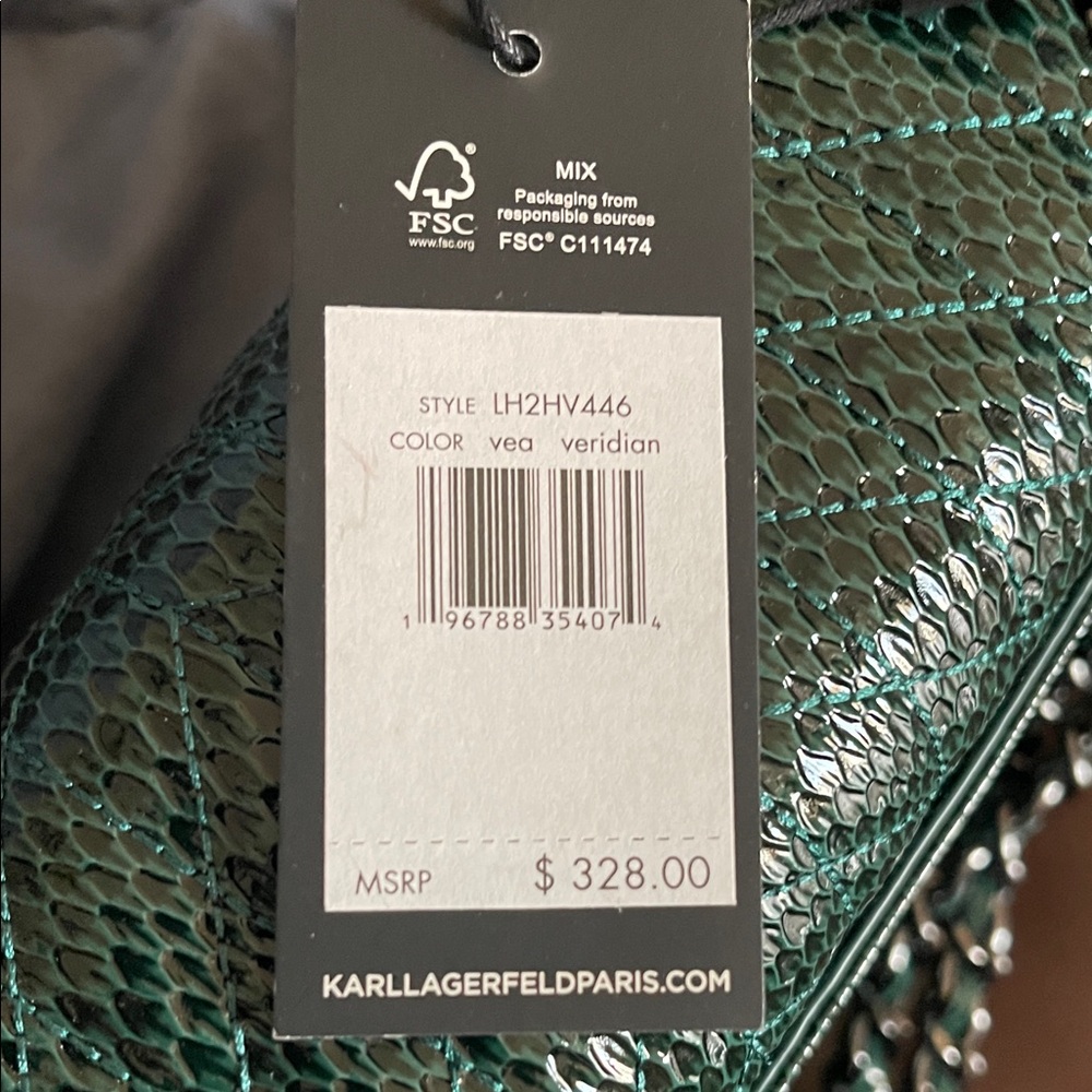 Karl Lagerfeld Green Shoulder Bag - Picture 3 of 7